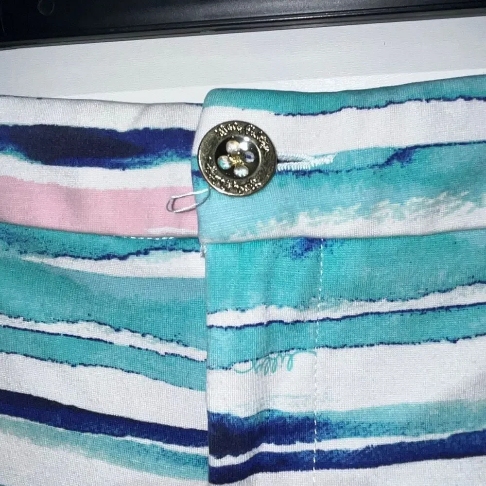 Lilly Pulitzer Women's Multicolor Striped The Callahan Stretch Shorts Size 12